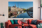 Tableau sur toile Rotterdam - Été - Bateau - 150x100 cm - Décoration murale