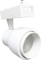 LED-railspot 30W COB met meerdere hoeken eenfasig WIT - Warm wit licht