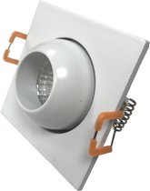 Mini Spot LED verzonken 3W verstelbaar vierkant - Warm wit licht