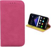 Klaphoesje - Telefoonhoesje met pashouder - Hoesje voor Samsung S8/Duos - Roze