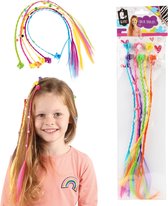 Toi-toys Colored Clip Braids Girlz! Polyester pour filles 6 pièces