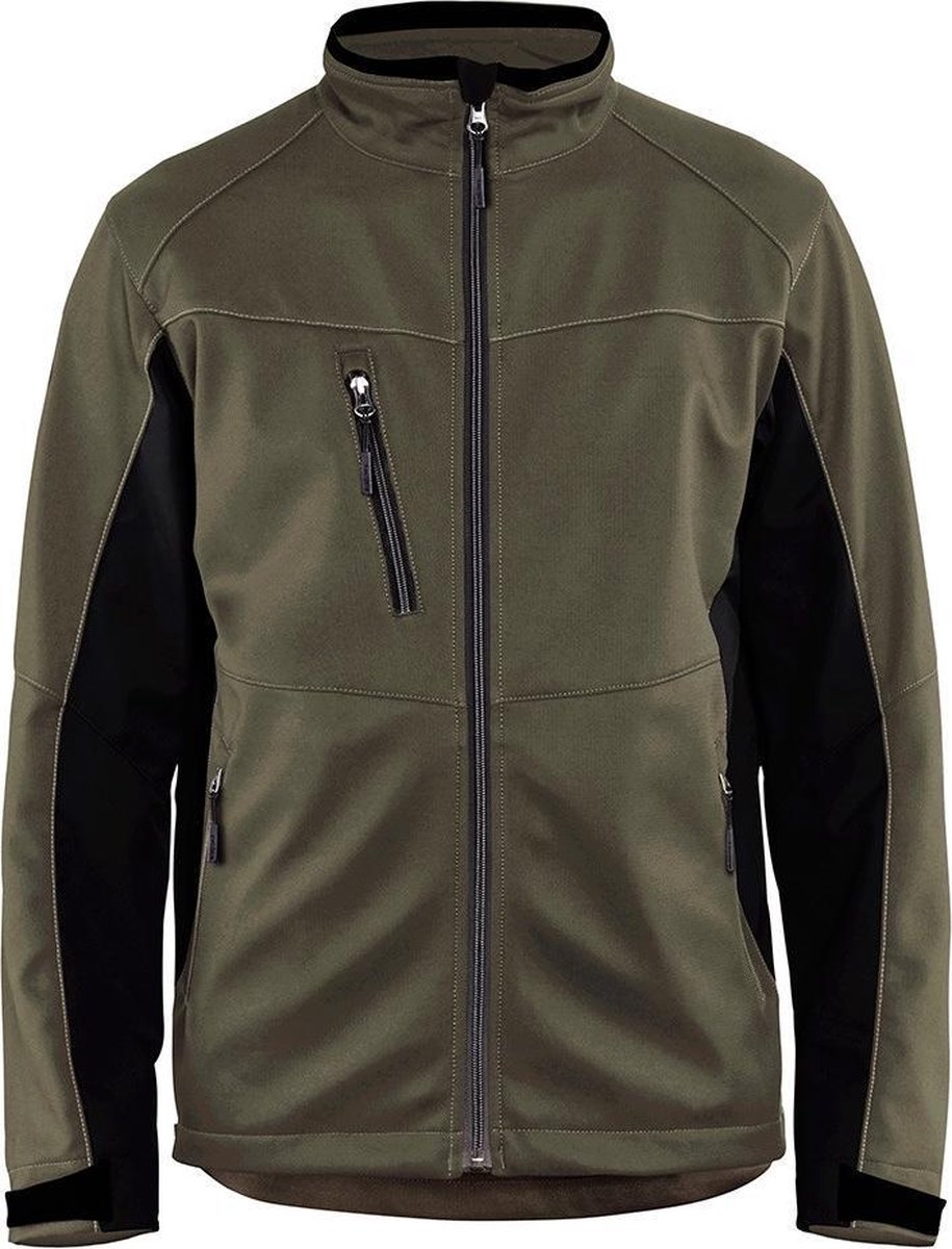 Blaklader Softshell Jack 4950-2516 - Mannen - Groen/Zwart - XS