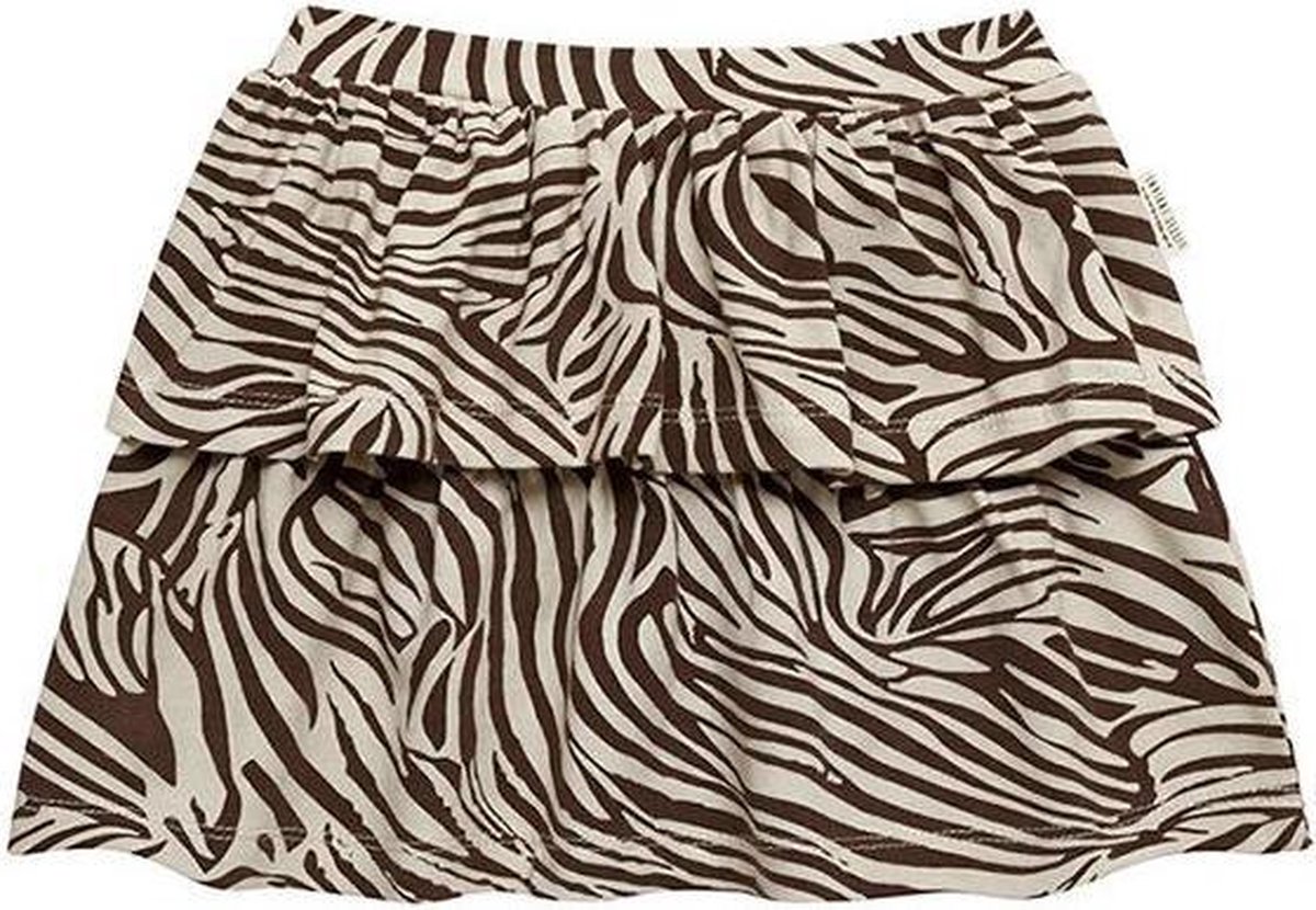 Little Indians Rok Zebra Meisjes Katoen Bruin/crème Maat 104