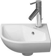 Duravit Me by starck hoekfontein 43x38cm 1 kraangat met overloop wit