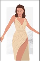 Walljar - Elegant lady - Muurdecoratie - Poster