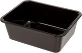 Menuschalen 227x177x80mm 1-vaks PP Zwart (256 st.)