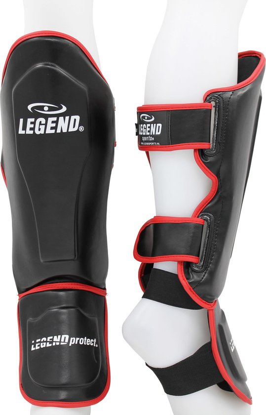 Legend Sports Shin Guards Best Unisexe Noir / Rouge Taille S