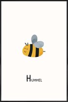 JUNIQE - Poster in kunststof lijst Hummel -20x30 /Geel & Zwart