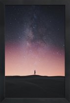 JUNIQE - Poster in houten lijst Big Dreamer @itchban -40x60 /Oranje &