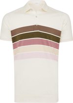 Maurits | Polo katoen beige gestreept