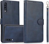 Voor Samsung Galaxy A50s Kalf Textuur 2 in 1 Afneembare Magnetische Achterkant Horizontale Flip Lederen Case met Houder & Kaartsleuven & Portemonnee & Fotolijst (Blauw)
