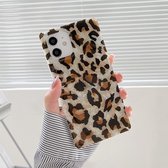 Shell Leopard Pattern Soft TPU Straight-Edge beschermhoes voor iPhone 12/12 Pro (bruin)