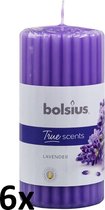 6 stuks Bolsius french lavender - lavendel geurkaarsen 120/58 (30 uur)