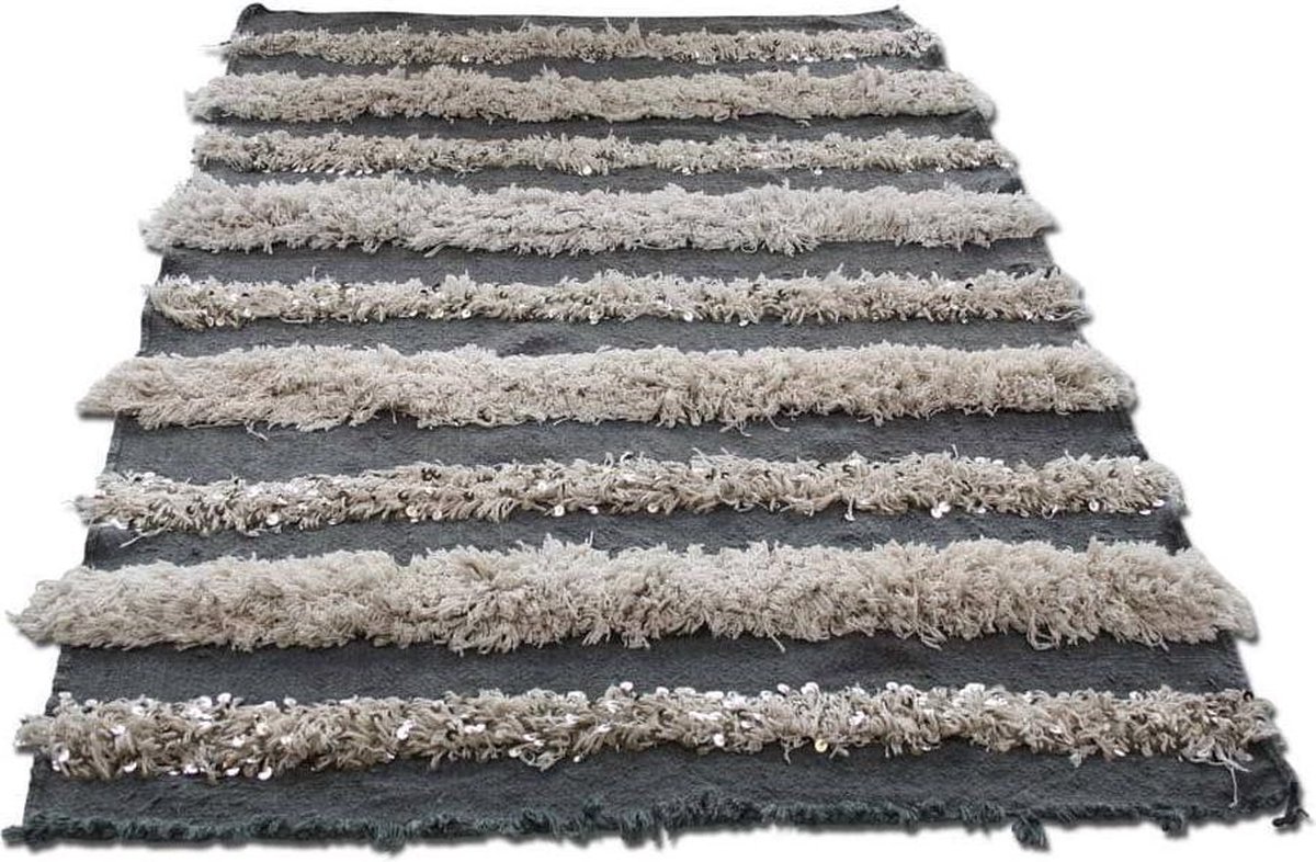 Safaary - Marokkaanse Handira bedsprei Deken Grijs 123 x 197cm
