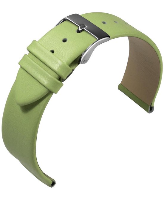 Bracelet montre EULIT - cuir - 18 mm - vert - boucle métal