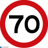 Simbol - Stickers 70 km - Maximaal 70 km/u - Duurzame Kwaliteit - Formaat ø 5 cm.