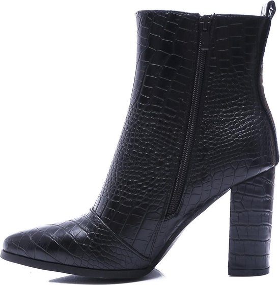 WELOVESHOES® Enkellaarsjes - Imitatieleer - Zwart - Maat 40 | bol.com