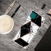 Voor Samsung Galaxy A22 5G Abstract marmer patroon TPU beschermhoes (zwart-wit)