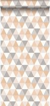 Origin behang grafische driehoeken beige - 347223 - 53 cm x 10,05 m