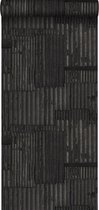 Origin behang industriële golfplaten 3D zwart - 347617 - 53 cm x 10.05 m