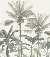ESTAhome fotobehang palmbomen lichtbeige en vergrijsd groen - 158947 - 2 x 2.79 m