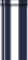 HD vliesbehang strepen marine blauw - 136417 van ESTAhome