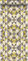 Origin behang kubisme okergeel - 346908 - 53 cm x 10,05 m