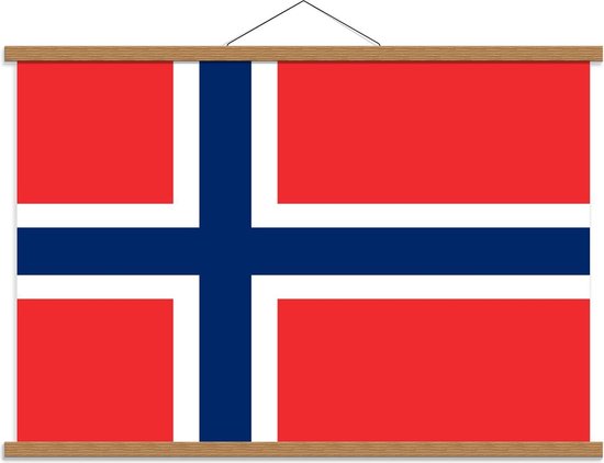 Schoolplaat – Landbeeldmerk van Noorwegen - 90x60cm Foto op Textielposter (Wanddecoratie op Schoolplaat)