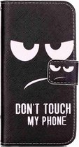 iPhone 12 / 12 Pro Bookcase hoesje met print - Don't touch my phone