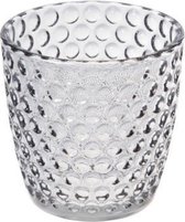 Theelichthouder - Waxinelichthouder - Grijs Rond Conisch Glas - ø9cm