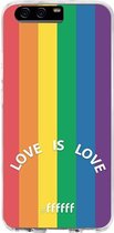 Huawei P10 Hoesje Transparant TPU Case - #LGBT - Love Is Love #ffffff