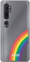 6F hoesje - geschikt voor Xiaomi Mi Note 10 -  Transparant TPU Case - #LGBT - Rainbow #ffffff