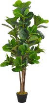 Medina Kunstplant met pot vioolbladplant 152 cm groen