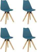 Medina Eetkamerstoelen 4 st turquoise