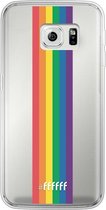 Samsung Galaxy S6 Edge Hoesje Transparant TPU Case - #LGBT - Vertical #ffffff