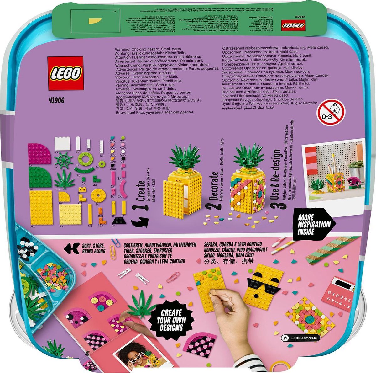 LEGO DOTS Ananas Pennenbakje - 41906 | bol.com