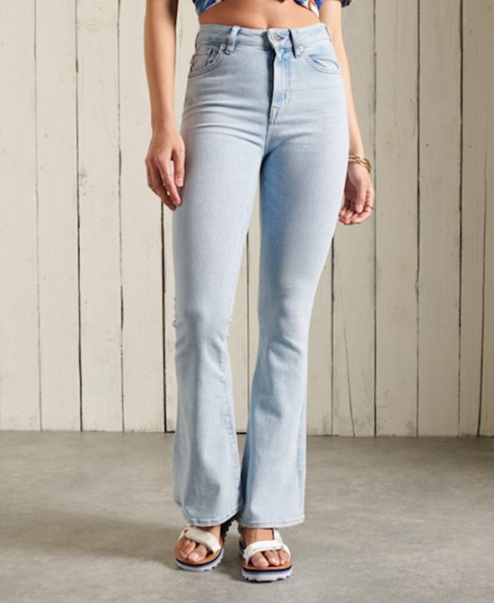 Superdry High Rise Skinny Flare Jeans Grijs 28 / 31 Vrouw | bol.com