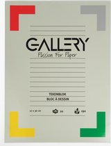 Gallery tekenblok formaat 27 x 36 cm extra zwaar houtvrij papier 190 g/m² blok van 20 vel