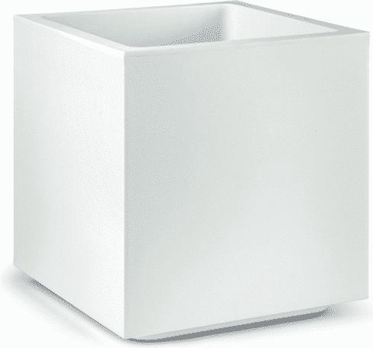 VECA Bloembak MATHERIA, kubus, 40 cm, MAT WIT op Prijzenvolger.com