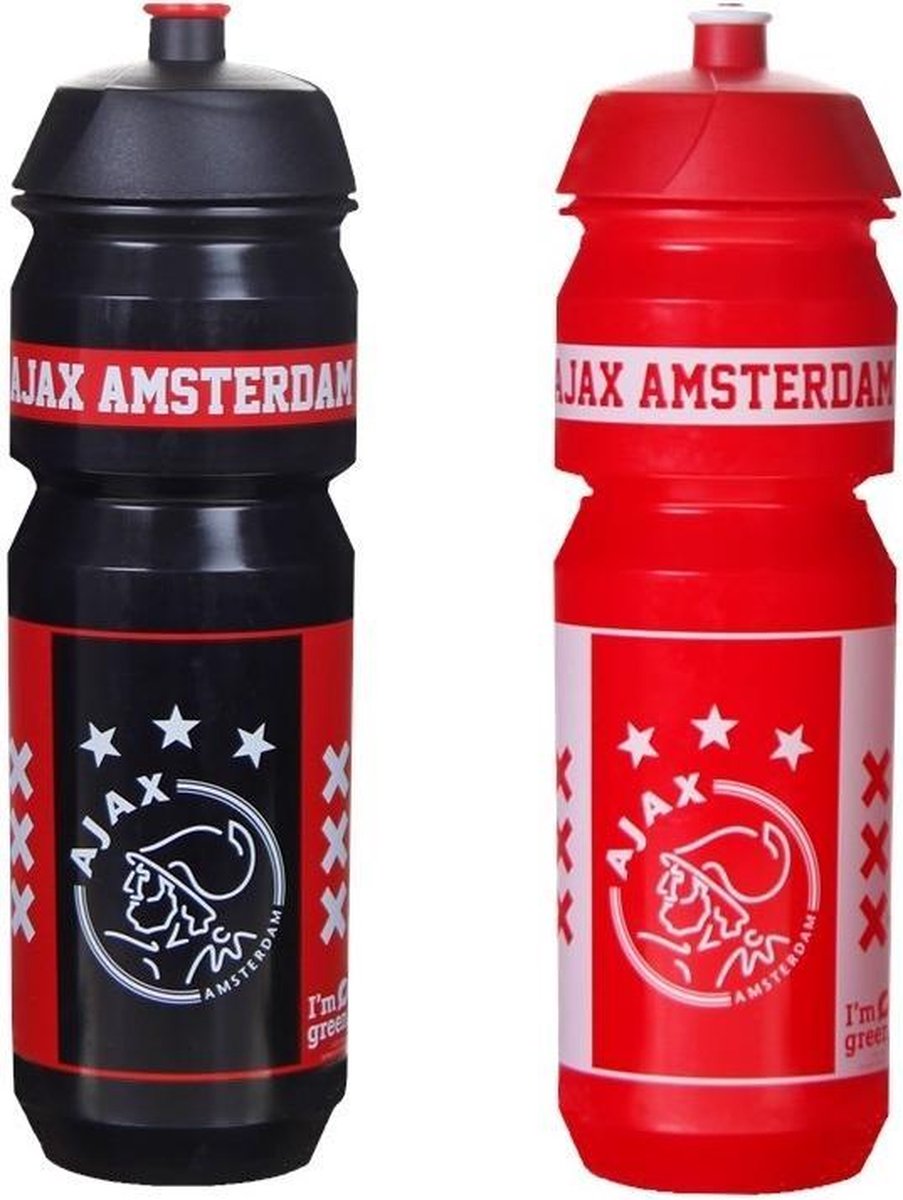 Ajax Bidon in set van 2 stuks Rood & Zwart | bol.com