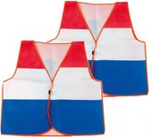 4x stuks Nederland supporter vestjes - EK/WK voetbal - Koningsdag artikelen