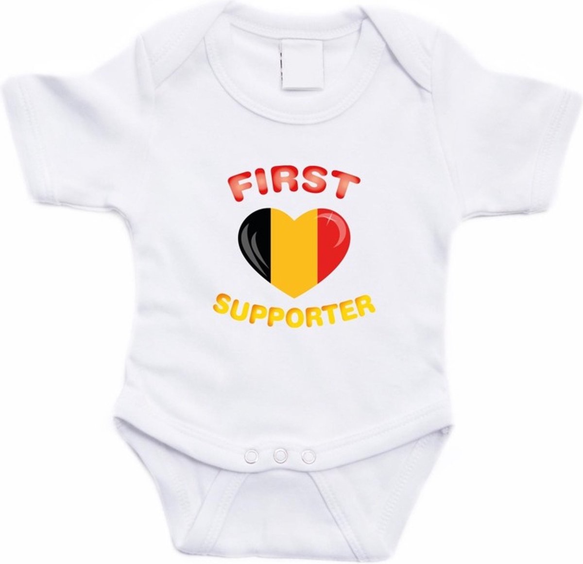 Wit First Belgie supporter - rompertje - wit - baby - Babykleding 92