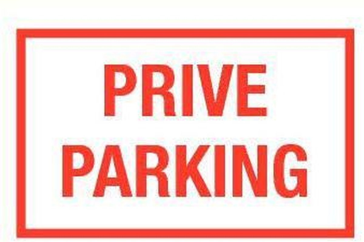 Prive parking tekststicker 320 x 200 mm
