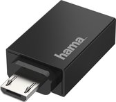 Hama 00200307 tussenstuk voor kabels Micro-USB USB Type-A Zwart