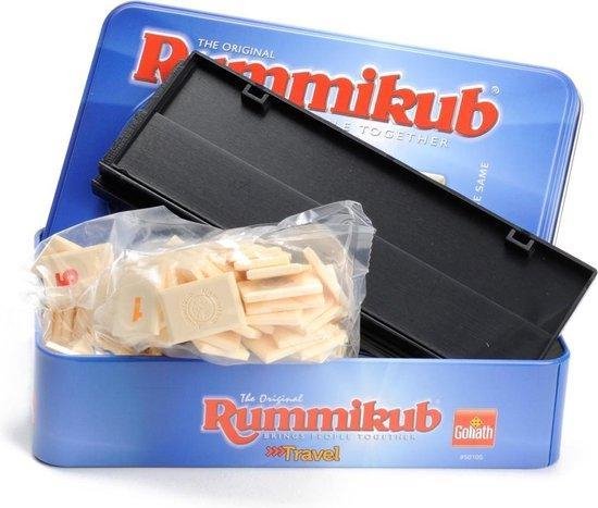 Thumbnail van een extra afbeelding van het spel Rummikub in blik - Reiseditie