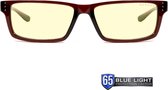 GUNNAR Gaming- en Computerbril - Riot, Espresso Frame, Amber Tint - Blauw Licht Bril, Beeldschermbril, Blue Light Glasses, Leesbril, UV Filter