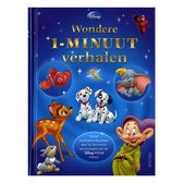 Boek 'Wondere 1-minuut verhalen' met Disney & Pixar personages zoals Dumbo, Bambi, 101 Dalmatiërs en Nemo.