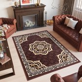 Tapiso Bali PP Vloerkleed Perzisch Tapijt Beruin Maat- 160x220