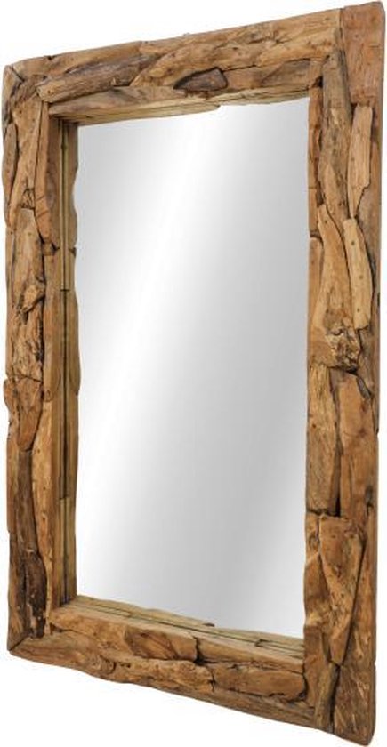 Miroir mural Root 160x90cm - teck/bois de racine Campagne - HSM