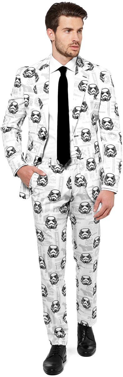 OppoSuits Stormtrooper - Mannen Zomer Kostuum - Wit - Feest - Maat 50